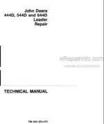Photo 4 - John Deere 444D 544D 644D Repair Manual Loader TM1341
