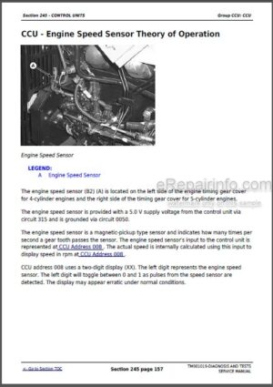 Photo 8 - John Deere 410E Repair Manual Backhoe Loader TM1611