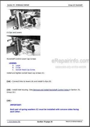 Photo 8 - John Deere JD300-B Technical Manual Loader And Backhoe Loader TM1087