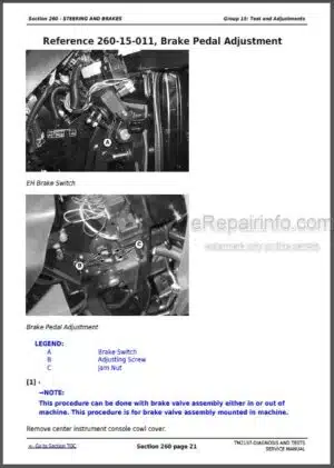 Photo 7 - John Deere 410E Repair Manual Backhoe Loader TM1611