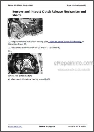 Photo 6 - John Deere 5415 5415N 5415H 5615 5615HC 5715 5715HC Repair Manual Tractors TM6019