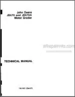 Photo 4 - John Deere 570 570A Repair Manual Motor Grader TM1001
