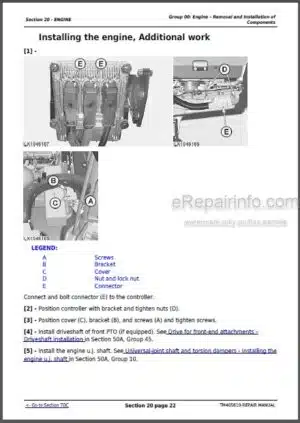 Photo 7 - John Deere 7430 Premium 7530 Premium Repair Manual Tractors TM400319