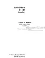 Photo 4 - John Deere 644-B Technical Repair Manual Loader TM1095