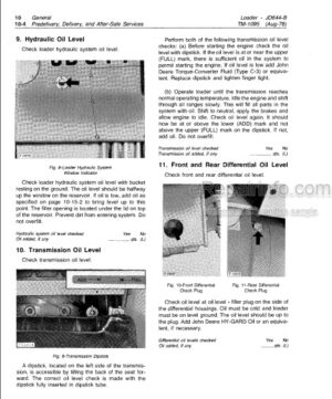 Photo 1 - John Deere 644-B Technical Repair Manual Loader TM1095