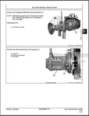 Photo 7 - John Deere 850 900HC 950 1050 Repair Manual Tractors TM1192