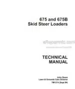 Photo 5 - John Deere 675 675B Repair Manual Skid Steer Loaders TM1374