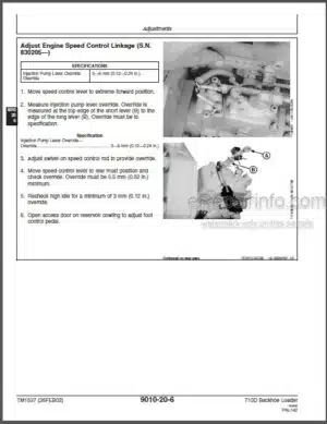 Photo 12 - John Deere 710D Operation And Test Manual Backhoe Loader TM1537