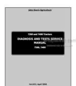 Photo 5 - John Deere 7200 7400 Diagnosis And Tests Technical Manual Tractors TM1552