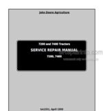 Photo 4 - John Deere 7200 7400 Repair Manual Tractors TM1551
