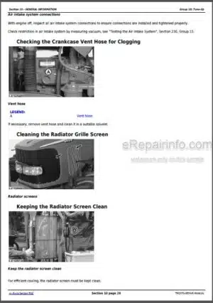 Photo 1 - John Deere 7220 7320 7420 7420 Hi-Crop 7520 Repair Manual Two-Wheel Drive Tractors TM2070