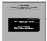 Photo 5 - John Deere CS CX Repair Manual Gator Light Duty Utility Vehicles TM2119