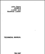 Photo 4 - John Deere JD300-B Technical Manual Loader And Backhoe Loader TM1087