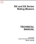 Photo 4 - John Deere RX SX Series RX63 RX73 TX75 SX75 RX95 SX 95 Repair Manual Riding Mowers TM1391