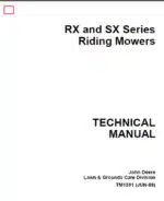 Photo 4 - John Deere RX SX Series RX63 RX73 TX75 SX75 RX95 SX 95 Repair Manual Riding Mowers TM1391