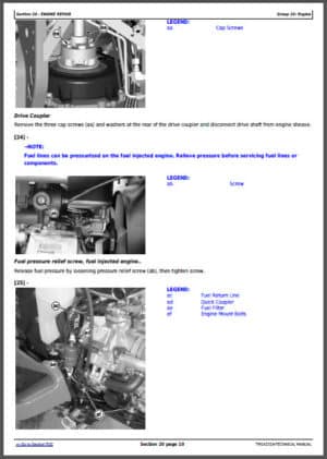 Photo 9 - John Deere X710 X730 X734 X738 X739 Diagnostic And Repair Technical Manual TM142319