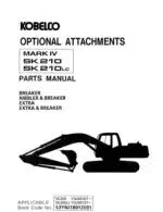 Photo 3 - Kobelco Mark IV SK210 SK210LC Parts Manual Hydraulic Excavator Attachments S3YNJ1801ZE01