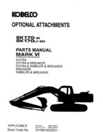 Photo 3 - Kobelco Mark VI SK170-6E SK170LC-6ES Parts Manual Hydraulic Excavator Attachments S3YM01802ZE01