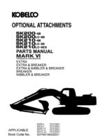 Photo 3 - Kobelco Mark VI SK200-6E 200LC-6E 210-6E 210LC-6E 210LC-6ES Parts Manual Hydraulic Excavator Attachments S3YN01804ZE01