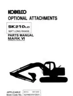 Photo 3 - Kobelco Mark VI SK210LC Parts Manual Hydraulic Excavator 50FT Long Range S3YN03701ZE01