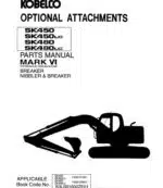 Photo 3 - Kobelco Mark VI SK450 450LC 480 480LC Parts Manual Hydraulic Excavator Breaker Nibbler & Breaker S3LS01602ZE01