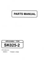 Photo 3 - Kobelco SK025-2 Parts Manual Hydraulic Excavator S4PV1007