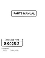Photo 3 - Kobelco SK025-2 Parts Manual Hydraulic Excavator S4PV1007