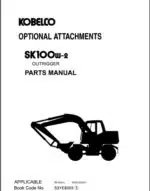Photo 3 - Kobelco SK100W-2 Parts Manual Hydraulic Excavator Attachments Outrigger S3YE8003