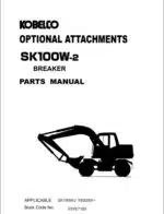 Photo 4 - Kobelco SK100W-2 Parts Manual Hydraulic Excavator Attachments Breaker S3YE7103
