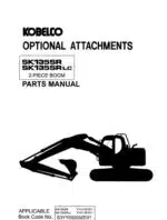 Photo 3 - Kobelco SK135SR SK135SRLC Parts Manual Hydraulic Excavator Attachment S3YY03203ZE01