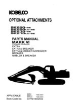 Photo 4 - Kobelco SK200BE 210LC-BE 210-BE 210LC-BE Parts Manual Hydraulic Excavator Attachments S3YN01803ZE02