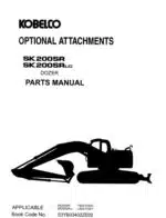 Photo 3 - Kobelco SK200SR SK200SRLC Parts Manual Hydraulic Excavator Attachment Dozer S3YB03402ZE02