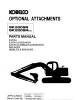 Photo 3 - Kobelco SK200SR SK200SRLC Parts Manual Hydraulic Excavator Attachments S3YB01801ZE01