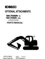 Photo 3 - Kobelco SK70SR-1E SK70SR-1ES Parts Manual Hydraulic Excavator Attachments 2-Piece Boom S3YT03204ZE01