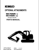 Photo 3 - Kobelco SK70SR-1E SK70SR-1ES Parts Manual Hydraulic Excavator Attachments Offset Boom S3YT02003ZE01