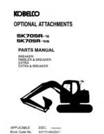 Photo 3 - Kobelco SK70SR-1E SK70SR-1ES Parts Manual Hydraulic Excavator Attachments S3YT01803ZE01
