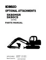 Photo 3 - Kobelco SK80MSR SK80CS Parts Manual Hydraulic Excavatator Attachments Extra S3LF01801ZE01
