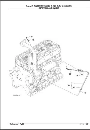 Photo 1 - Takeuchi Parts Manual Kubota V3800DI-T-E3B-TLTU-1 Parts Manual Diesel Engine