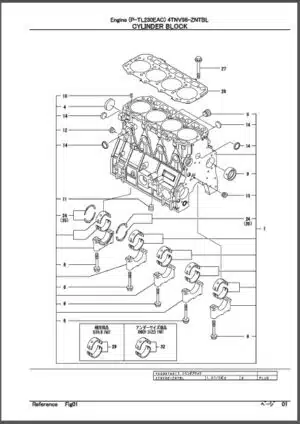 Photo 9 - Takeuchi 4TNV98-ZNTBL Parts Manual Engine For Takeuchi TL230 Track Loader 000Y00D978Q