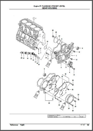Photo 1 - Takeuchi 4TNV98T-ZNTBL Parts Manual Engine