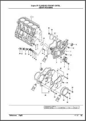 Photo 5 - Takeuchi 4TNV98T-ZNTBL Parts Manual Engine