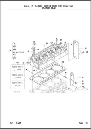 Photo 12 - Takeuchi Engine V3800-CR-TIE4B-TLTU1 (High Flow) Parts Manual Track Loader