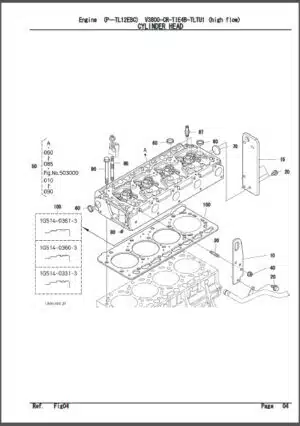 Photo 5 - Takeuchi TB1140 Parts Manual Excavator
