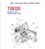 Photo 4 - Takeuchi TB020 Parts Manual Excavator PD3-101Z1