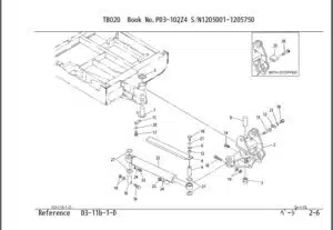 Photo 3 - Takeuchi TB020 Parts Manual Excavator PD3-101Z1