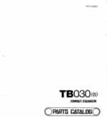 Photo 3 - Takeuchi TB030 Parts Manual Compact Excavator PF3-102Z1