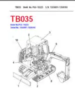 Photo 4 - Takeuchi TB035 Parts Manual Excavator