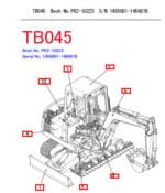 Photo 4 - Takeuchi TB045 Parts Manual Excavator PK2-102Z5
