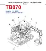 Photo 4 - Takeuchi TB070 Parts Manual Excavator PL1-101Z5-1