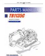 Photo 3 - Takeuchi TB1135C Parts Manual Excavator